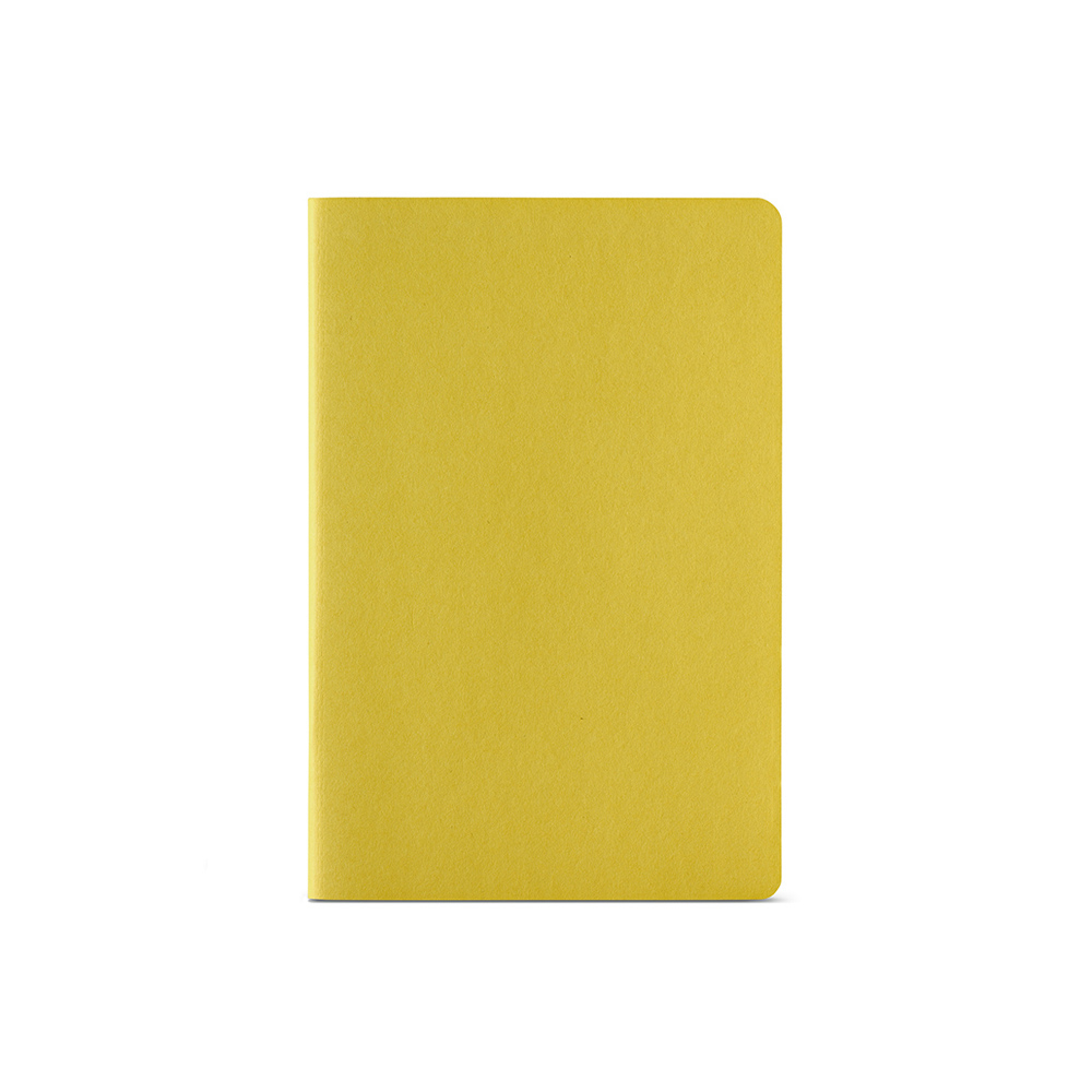Petit carnet de notes recyclé A5 personnalisable Bronte Jaune foncé
